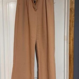 Abercrombie & Fitch Tan Wide-Leg Trousers